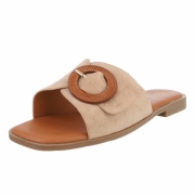 Sandale joase plat - kaki dama