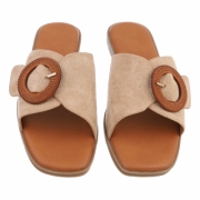 Sandale joase plat - kaki dama