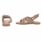 Sandale joase plat - kaki dama