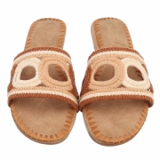 Sandale joase plat - maro dama