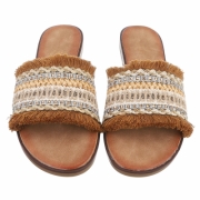 Sandale joase plat - maro dama