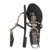 Sandale joase plat - negru dama