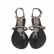 Sandale joase plat - negru dama