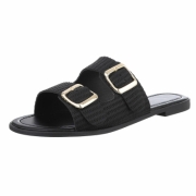 Sandale joase plat - negru dama