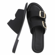 Sandale joase plat - negru dama