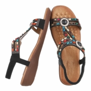 Sandale joase plat - negru dama