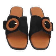 Sandale joase plat - negru dama