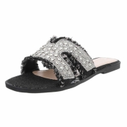 Sandale joase plat - negru dama