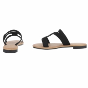 Sandale joase plat - negru dama