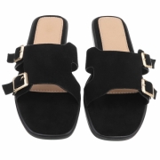 Sandale joase plat - negru dama