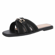 Sandale joase plat - negru dama