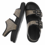 Sandale joase plat - negru dama