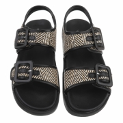 Sandale joase plat - negru dama