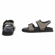 Sandale joase plat - negru dama