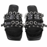 Sandale joase plat - negru dama