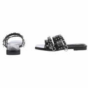 Sandale joase plat - negru dama