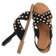 Sandale joase plat - negru dama