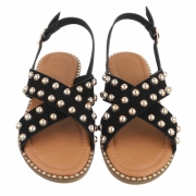 Sandale joase plat - negru dama