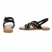 Sandale joase plat - negru dama