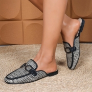 Sandale joase plat - negru dama