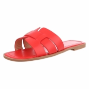 Sandale joase plat - rosu dama