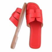 Sandale joase plat - rosu dama