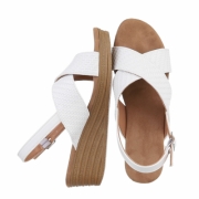Sandale platforma - alb dama