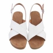 Sandale platforma - alb dama