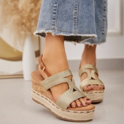 Sandale platforma - auriu dama