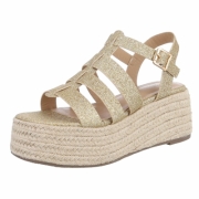 Sandale elegante cu platforma - auriu dama