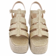 Sandale elegante cu platforma - auriu dama