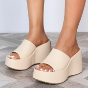 Sandale platforma - bej dama