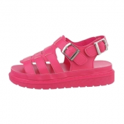 Sandale platforma - fuchsia dama