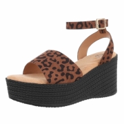 Sandale platforma - imprimeu leopard dama