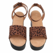 Sandale platforma - imprimeu leopard dama