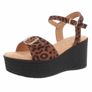 Sandale platforma - imprimeu leopard dama