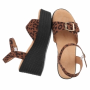 Sandale platforma - imprimeu leopard dama