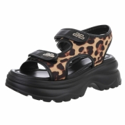 Sandale platforma - imprimeu leopard dama