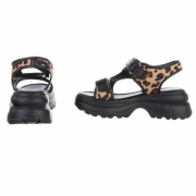 Sandale platforma - imprimeu leopard dama