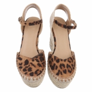 Sandale platforma - imprimeu leopard dama