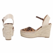Sandale platforma - imprimeu leopard dama