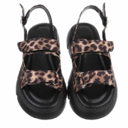 Sandale platforma - imprimeu leopard dama