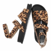 Sandale platforma - imprimeu leopard dama