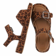 Sandale platforma - imprimeu leopard dama