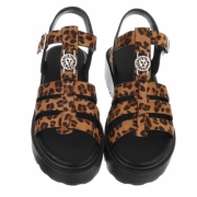 Sandale platforma - imprimeu leopard dama