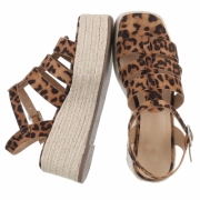 Sandale platforma - imprimeu leopard dama