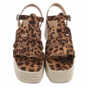 Sandale platforma - imprimeu leopard dama