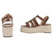 Sandale platforma - imprimeu leopard dama