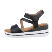 Sandale platforma - negru dama