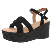 Sandale platforma - negru dama